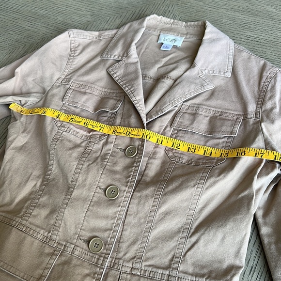 Ann Taylor LOFT - Tan Cotton-Blend Jacket - SZ 6 - Picture 5 of 9
